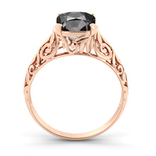 Load image into Gallery viewer, 2 Carat 14K White Gold Black Diamond &quot;Adele&quot; Engagement Ring | Diamonds Mine