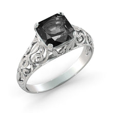 Load image into Gallery viewer, 2 Carat 14K Yellow Gold Black Diamond &quot;Adele&quot; Engagement Ring