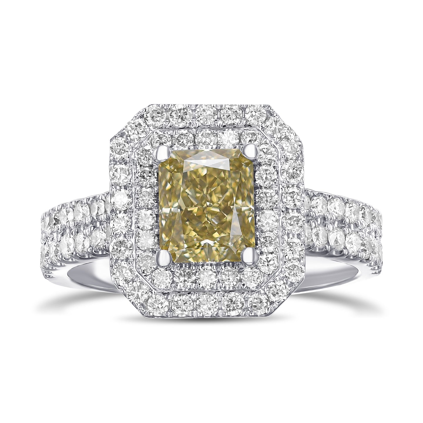 GIA 2.00 TCW Fancy Diamond Diamond - 18 kt. White gold - Ring