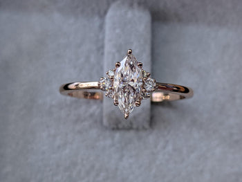 1/2 Carat Marquise Diamond Engagement Ring