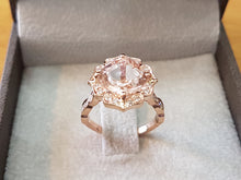Load image into Gallery viewer, 3.5 Carat 14K Rose Gold Morganite &amp; Diamonds &quot;Cathleen&quot; Engagement Ring