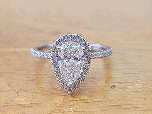 2 TCW 14K White Gold Diamond "Philippa" Engagement Ring