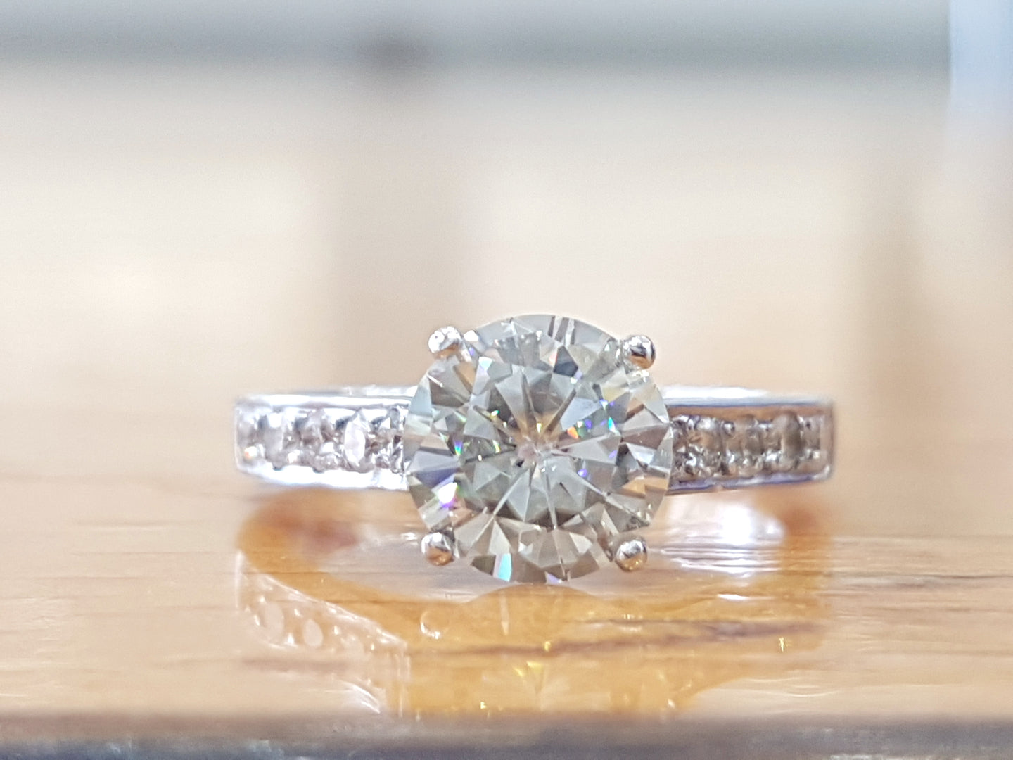 1.5 TCW 14K White Gold Diamond Engagement Ring