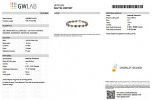 17.07Ct Fancy Brown Heart Diamond & 2.60Ct Diamonds - 14K White Gold - Bracelet