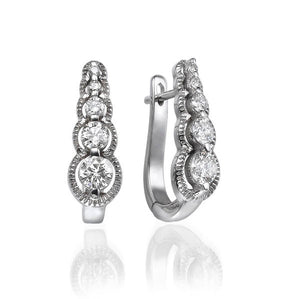 5 Stone Diamond Earrings - Diamonds Mine