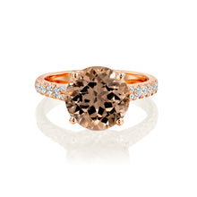 Load image into Gallery viewer, 2.5 Carat 14K Rose Gold Morganite &amp; Diamonds &quot;Isabella&quot; Engagement Ring
