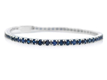 Load image into Gallery viewer, 8.57 Carat Natural Sapphire Tennis Riviera - 14 kt. White gold - Bracelet