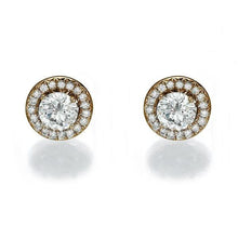 Load image into Gallery viewer, Diamond Stud Earrings with 40 diamonds 14K - Diamonds Mine