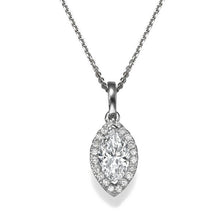 Load image into Gallery viewer, 0.9 TCW 14K White Gold Diamond &quot;Kristen&quot; Pendant | Diamonds Mine