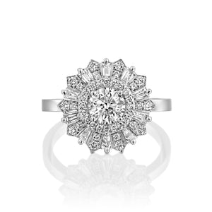 3/4 Carat 14K White Gold GIA Certified Diamond "Mia" Engagement Ring