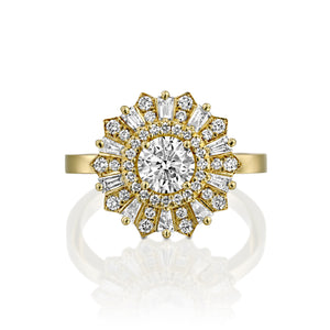 1 Carat 14K Yellow Gold GIA Certified Diamond "Mia" Engagement Ring