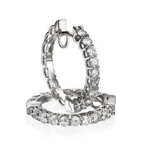 1 Carat 18K White Gold Diamond "Becki" Earrings | Diamonds Mine