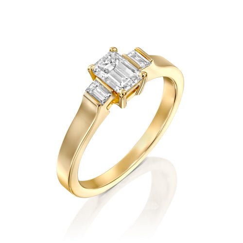1 Carat 14K Yellow Gold GIA Certified Diamond 