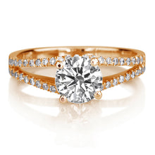 Load image into Gallery viewer, 1.1 TCW 14K White Gold Moissanite &amp; Diamonds &quot;Beverly&quot; Engagement Ring | Diamonds Mine