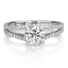 Load image into Gallery viewer, 1.1 TCW 14K Yellow Gold Moissanite  &amp; Diamonds &quot;Beverly&quot; Engagement Ring