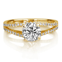 Load image into Gallery viewer, 1.1 TCW 14K Rose Gold Moissanite &amp; Diamonds &quot;Beverly&quot; Engagement Ring