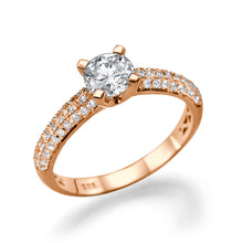 Load image into Gallery viewer, 1.3 Carat 14K Yellow Gold Moissanite &amp; Diamonds &quot;Carmen&quot; Ring