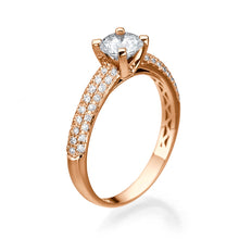 Load image into Gallery viewer, 1.3 Carat 14K Rose Gold Moissanite &amp; Diamonds &quot;Carmen&quot; Ring