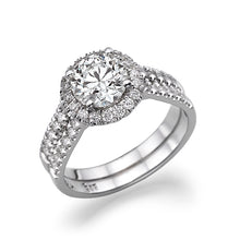 Load image into Gallery viewer, 2.7 Carat 14K Rose Gold Moissanite &amp; Diamonds &quot;Deborah&quot; Engagement Ring