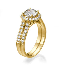 Load image into Gallery viewer, 2.7 Carat 14K Rose Gold Moissanite &amp; Diamonds &quot;Deborah&quot; Engagement Ring