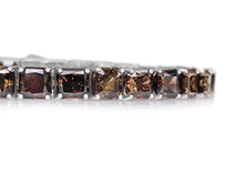 Load image into Gallery viewer, 32.79Ct Multiple Colors Diamonds Tennis Riviera - 14 kt. White gold - Bracelet