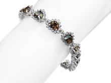 Load image into Gallery viewer, 17.07Ct Fancy Brown Heart Diamond &amp; 2.60Ct Diamonds - 14K White Gold - Bracelet