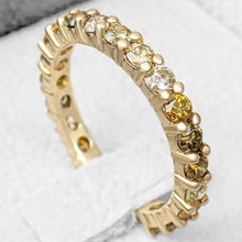 Load image into Gallery viewer, 1.25 Carat Diamonds Half Eternity - 14 kt. Yellow gold - Ring