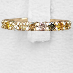 1.25 Carat Diamonds Half Eternity - 14 kt. Yellow gold - Ring