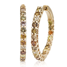 Load image into Gallery viewer, 2.10 Cttw Fancy Diamonds - 14 kt. Yellow gold - Earrings