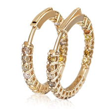 Load image into Gallery viewer, 2.10 Cttw Fancy Diamonds - 14 kt. Yellow gold - Earrings