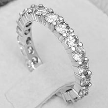 Load image into Gallery viewer, 2.12 Carat Diamonds Half Eternity - 14 kt. White gold - Ring