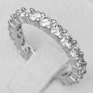 2.12 Carat Diamonds Half Eternity - 14 kt. White gold - Ring