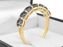 Load image into Gallery viewer, 1.62 Carat Sapphire 7 Stone Eternity Band - 14 kt. Yellow gold - Ring