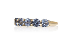 Load image into Gallery viewer, 1.62 Carat Sapphire 7 Stone Eternity Band - 14 kt. Yellow gold - Ring