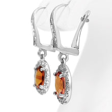 Load image into Gallery viewer, 1.67 Carat Sapphire and 0.35 Diamonds Earrings - 14 kt. White gold - Earrings