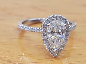 Pear Shaped Diamond Engagement Ring - Diamonds Mine