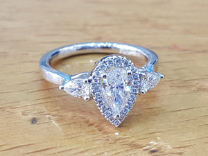 1.5 TCW 14K White Gold "Chloe" Engagement Ring