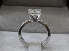 Load image into Gallery viewer, 3 Carat 14K White Gold Princess Diamond Engagement Ring