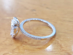 1.36 TCW 14K White Gold Diamond "Philippa" Engagement Ring