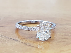 1.8 TCW 14K White Gold Diamond "Gemma" Engagement Ring