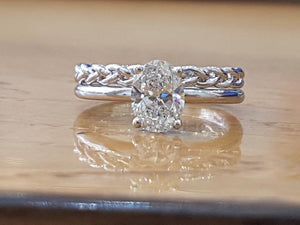 0.75 Carat 14K White Gold Diamond "Annabel" Ring Set