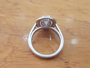 1.5 TCW  14K White Gold Dimoand "Natalie" Engagement Ring