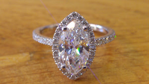 Marquise Shape Engagement Ring - Diamonds Mine