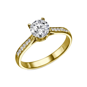 1.6 Carat 14K Yellow Gold Diamond "Diana" Engagement Ring