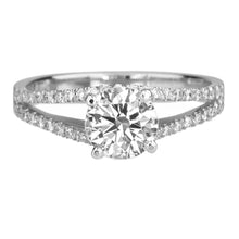 Load image into Gallery viewer, Split Shank Moissanite Engagement Ring - Diamonds Mine