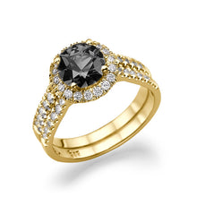 Load image into Gallery viewer, 1.5 Carat 14K White Gold Black Diamond &quot;Deborah&quot; Engagement Ring | Diamonds Mine