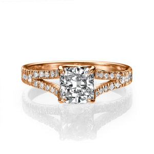 2.2 Carat 14K Rose Gold Diamond "Paris" Engagement Ring