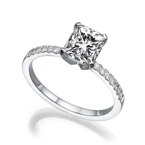 2.1 Carat 14K White Gold Diamond "Stephanie" Engagement Ring | Diamonds Mine