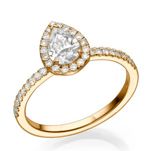 1 Carat 14K Yellow Gold Diamond "Philippa" Engagement Ring