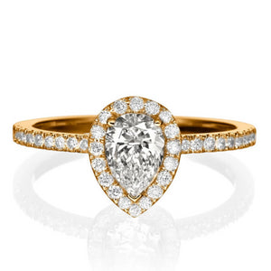 1 Carat 14K White Gold Diamond "Philippa" Engagement Ring